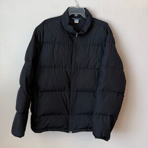 Quest Down Quilted Puffer Jacket Zipper Pockets Black Size XL
